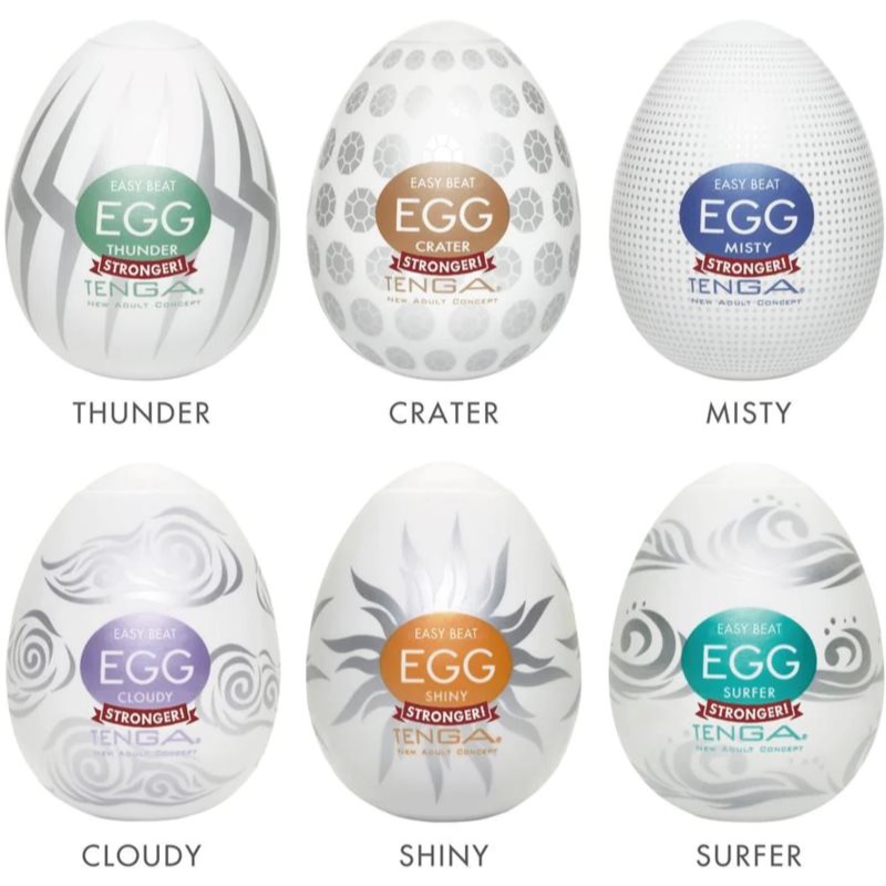 Tenga Egg Variety Pack Kit De Masturbateurs Hard Boiled 6 Pcs