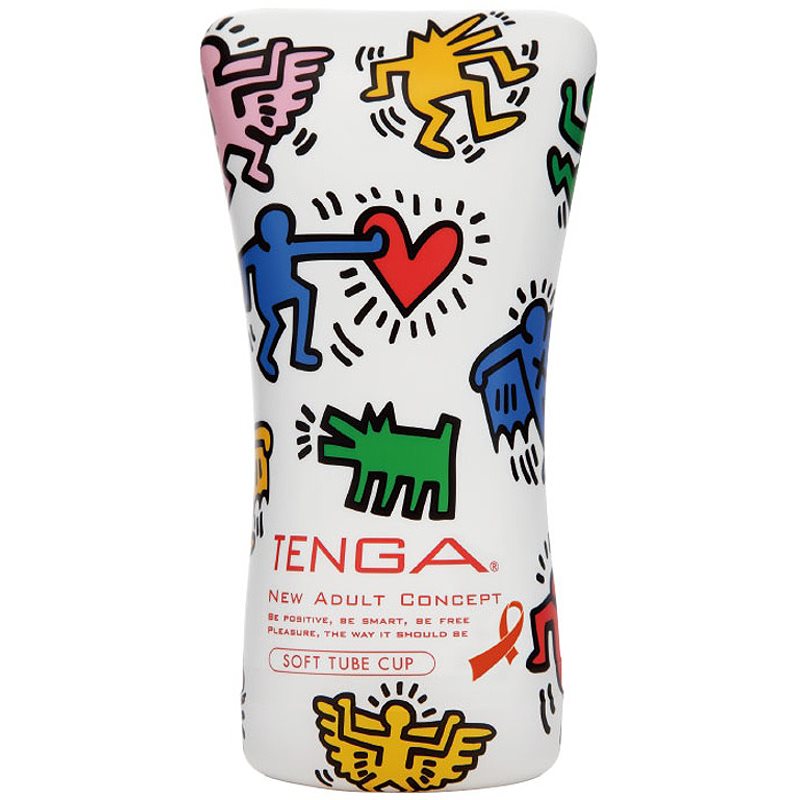 Tenga Keith Haring Soft Case Cup jednorazový masturbátor 15 cm