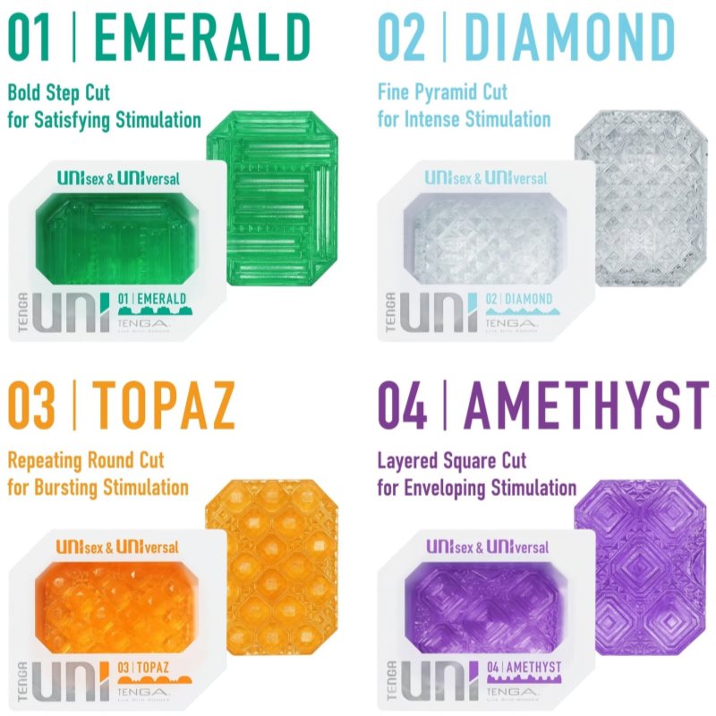 Tenga Uni jednorázový masturbátor Emerald 5,9 cm (obrázek 4)