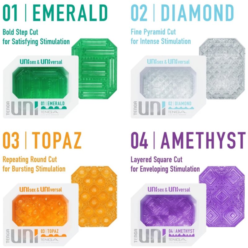 Tenga Uni jednorázový masturbátor Diamond 5,9 cm (obrázek 4)