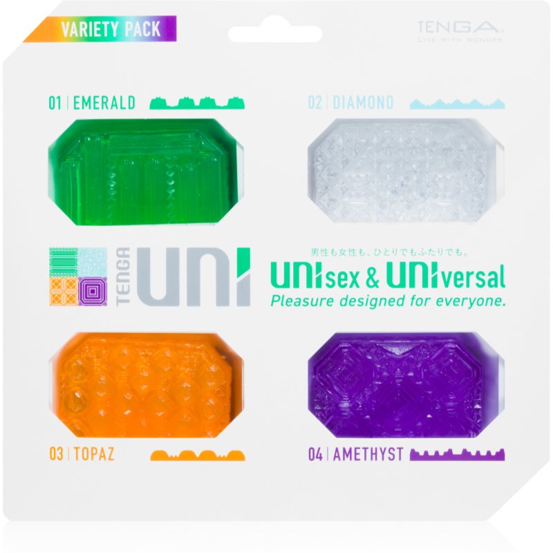 Tenga Uni Variety pack súprava masturbátorov Amethyst