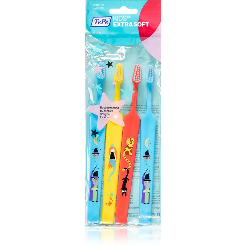 

TePe Kids Extra Soft дитячі зубні щітки extra soft 4шт