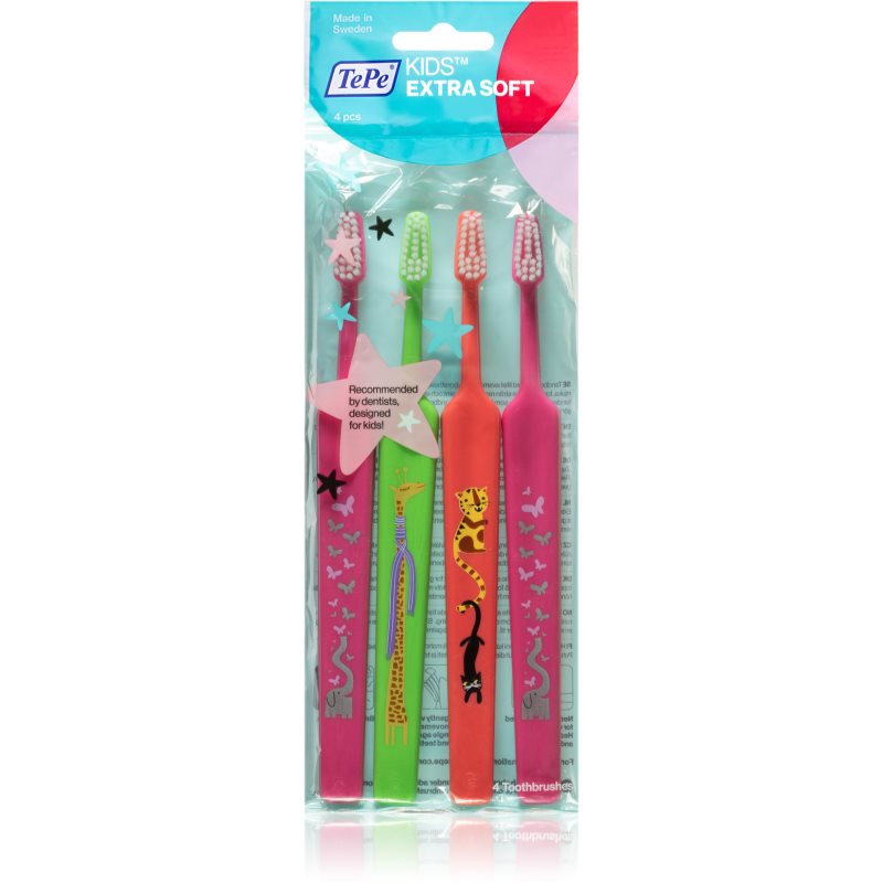 

TePe Kids Extra Soft дитячі зубні щітки extra soft 4шт