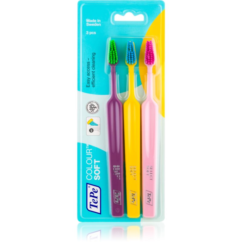 

TePe Colour Soft зубні щіточки soft 3 шт