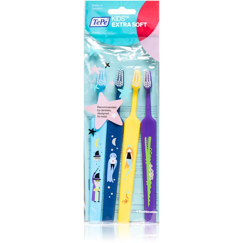 

TePe Kids Extra Soft дитячі зубні щітки extra soft 4шт