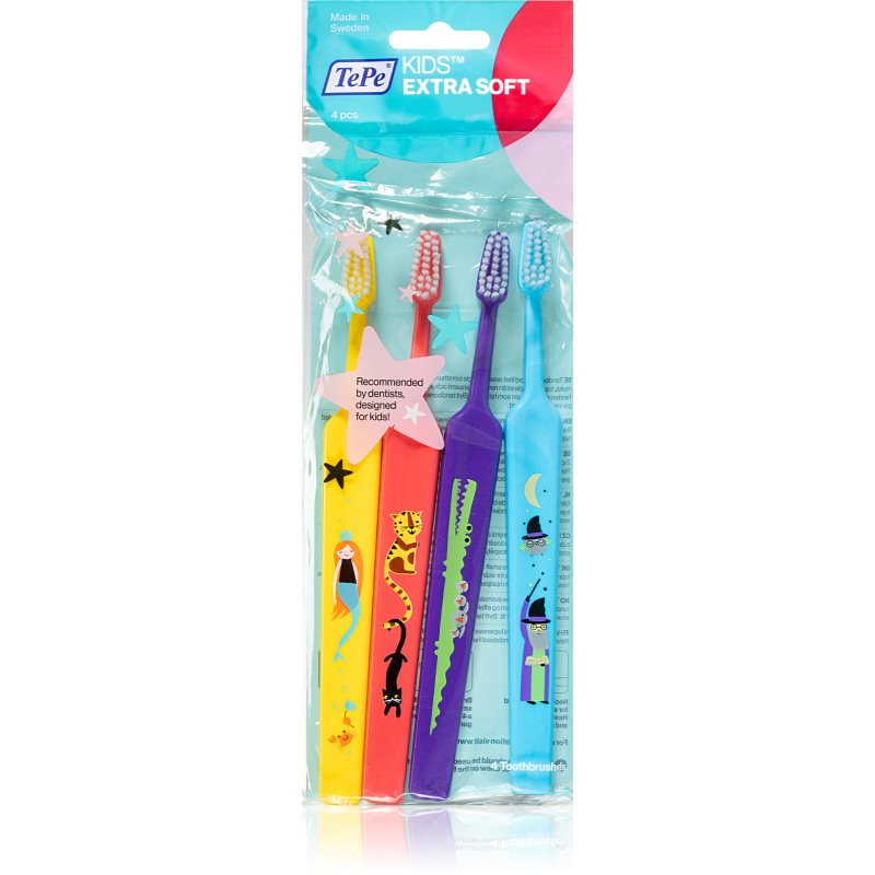 

TePe Kids Extra Soft дитячі зубні щітки extra soft 4шт