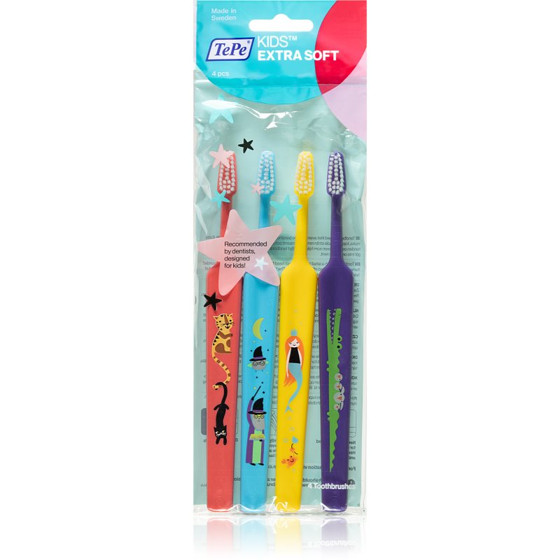 

TePe Kids Extra Soft дитячі зубні щітки extra soft 4шт