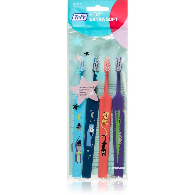 

TePe Kids Extra Soft дитячі зубні щітки extra soft 4шт