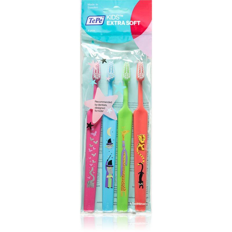 

TePe Kids Extra Soft дитячі зубні щітки extra soft 4шт