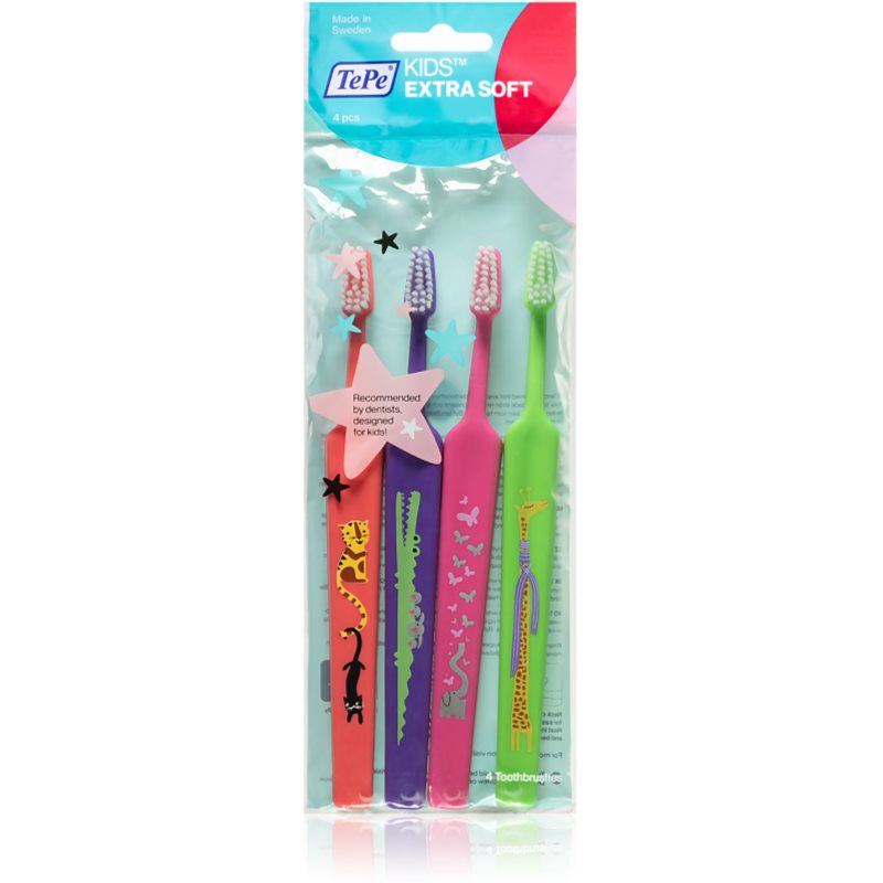 

TePe Kids Extra Soft дитячі зубні щітки extra soft 4шт