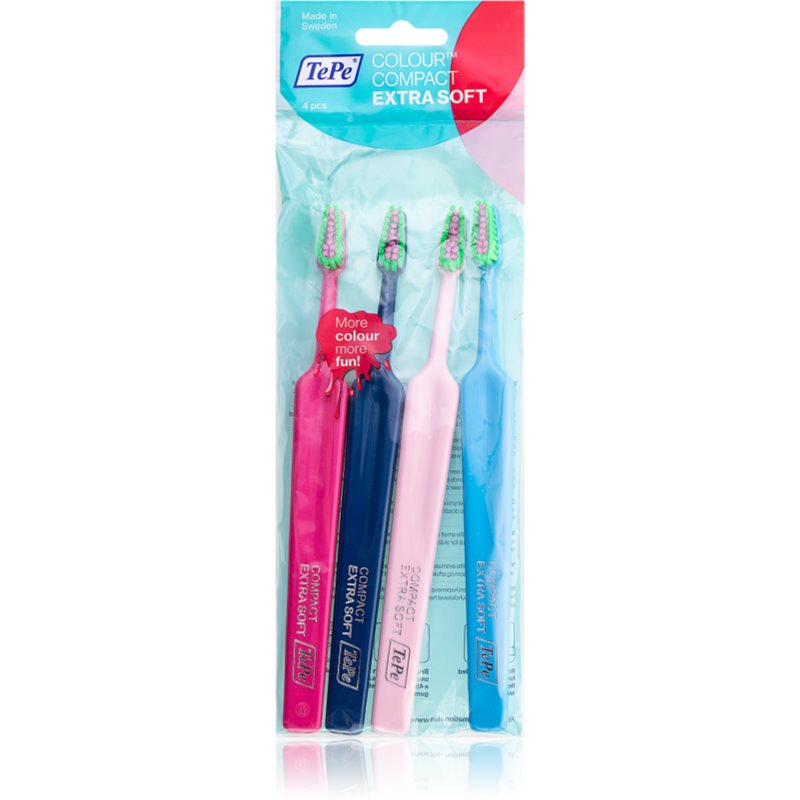 

TePe Colour Compact зубні щіточки extra soft 4 шт