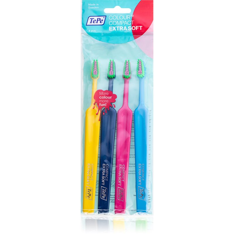 

TePe Colour Compact зубні щіточки extra soft 4 шт