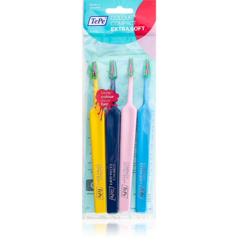 

TePe Colour Compact зубні щіточки extra soft 4 шт