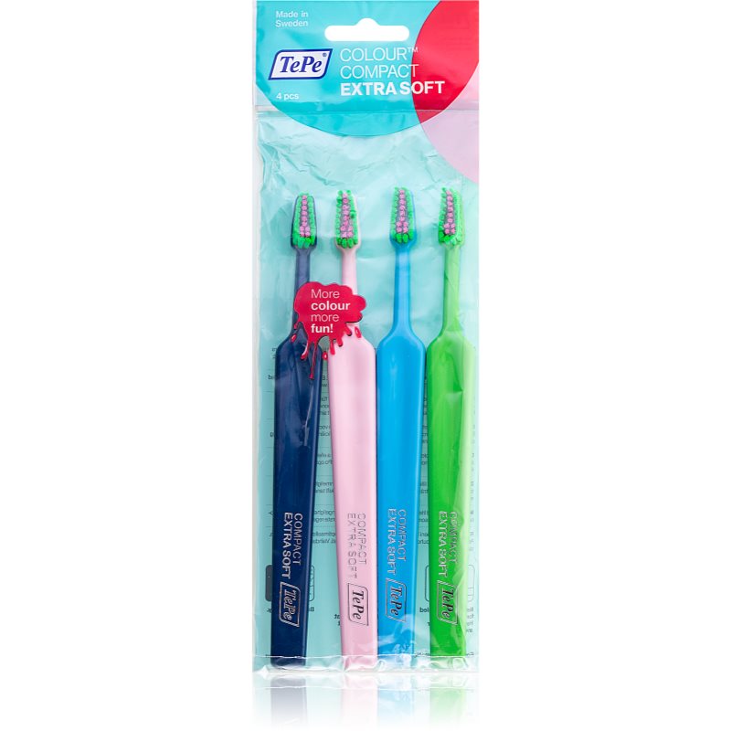 

TePe Colour Compact зубні щіточки extra soft 4 шт