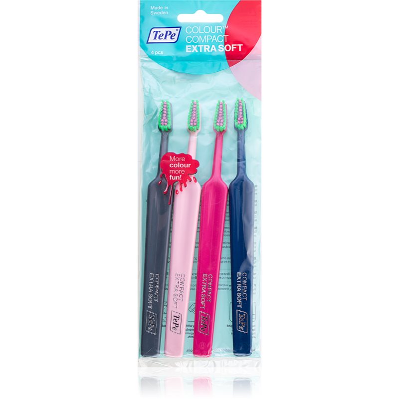 

TePe Colour Compact зубні щіточки extra soft 4 шт