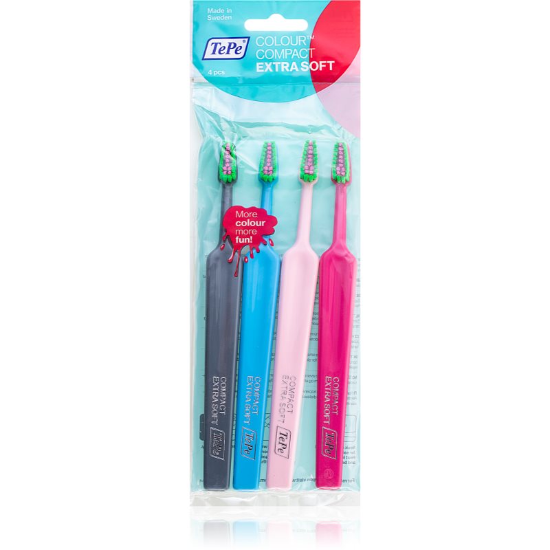 

TePe Colour Compact зубні щіточки extra soft 4 шт