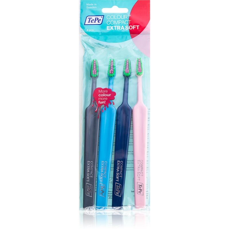 

TePe Colour Compact зубні щіточки extra soft 4 шт