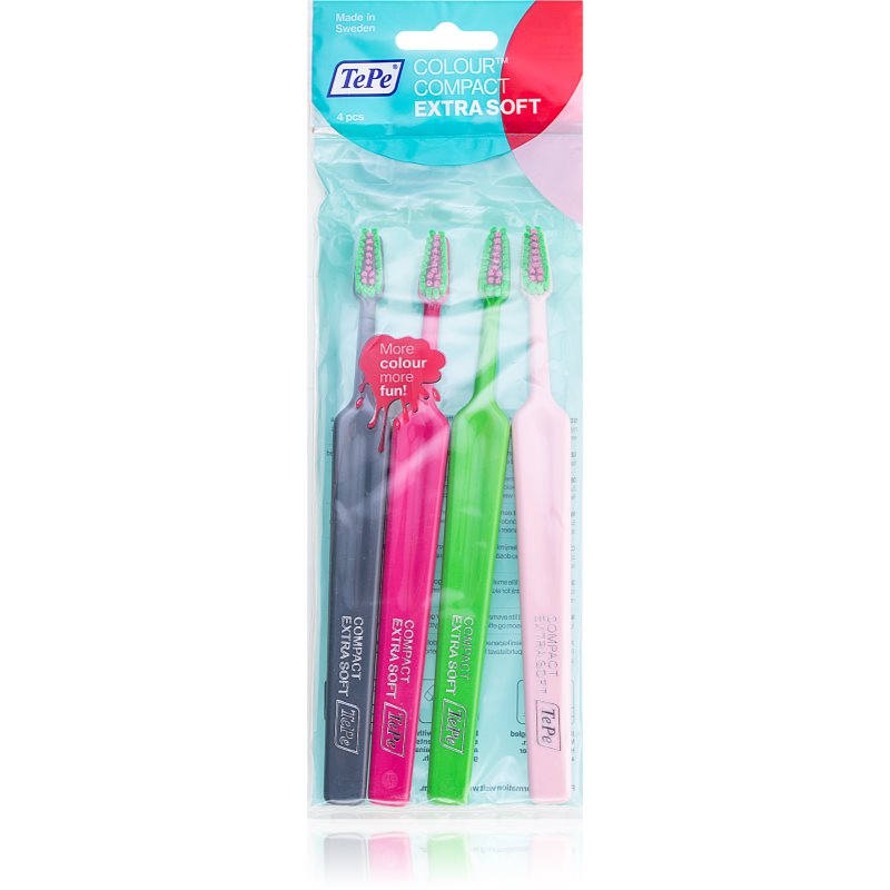 

TePe Colour Compact зубні щіточки extra soft 4 шт