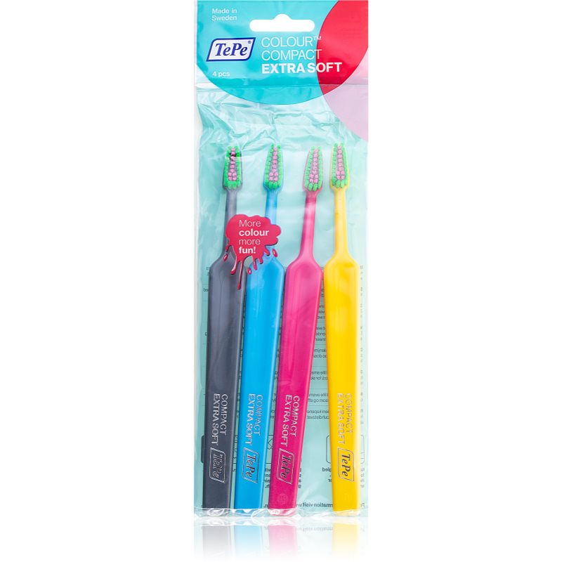 

TePe Colour Compact зубні щіточки extra soft 4 шт