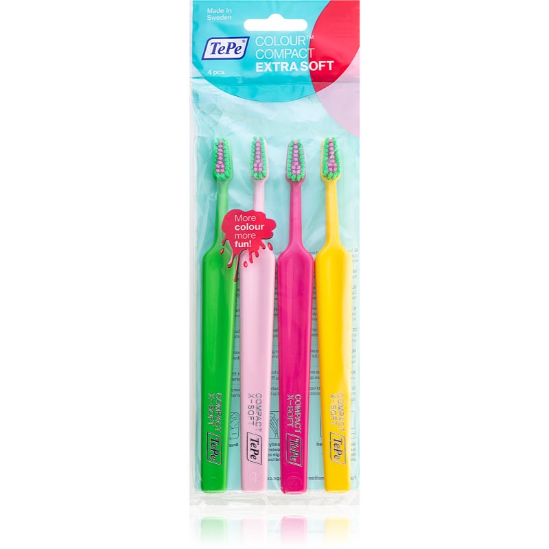 

TePe Colour Compact зубні щіточки extra soft 4 шт