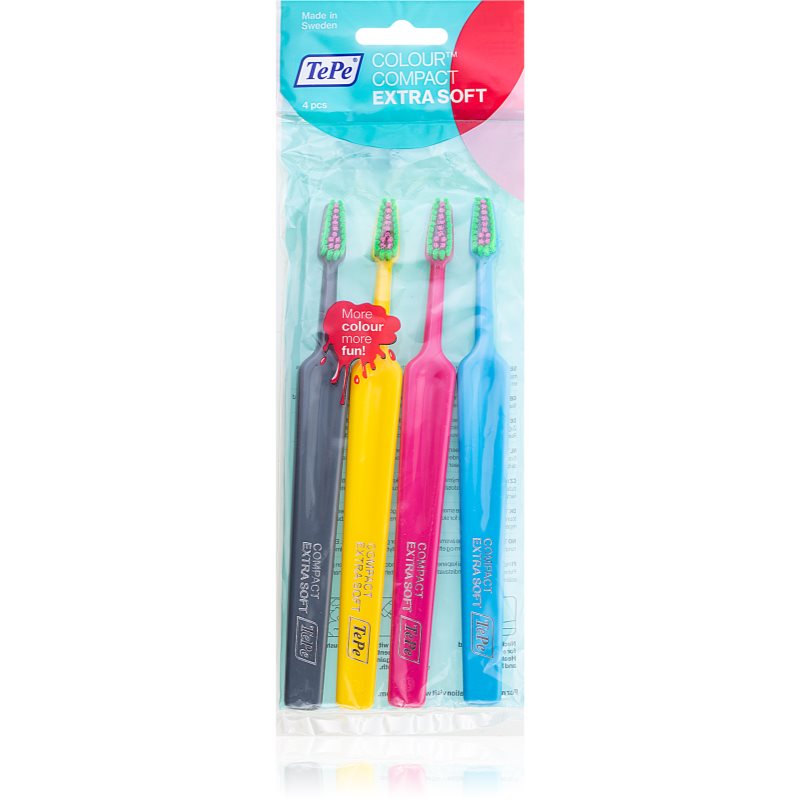 

TePe Colour Compact зубні щіточки extra soft 4 шт
