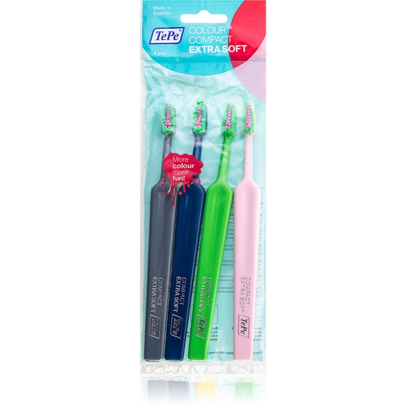

TePe Colour Compact зубні щіточки extra soft 4 шт