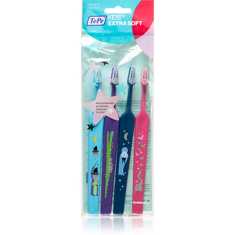 

TePe Kids Extra Soft дитячі зубні щітки extra soft 4шт