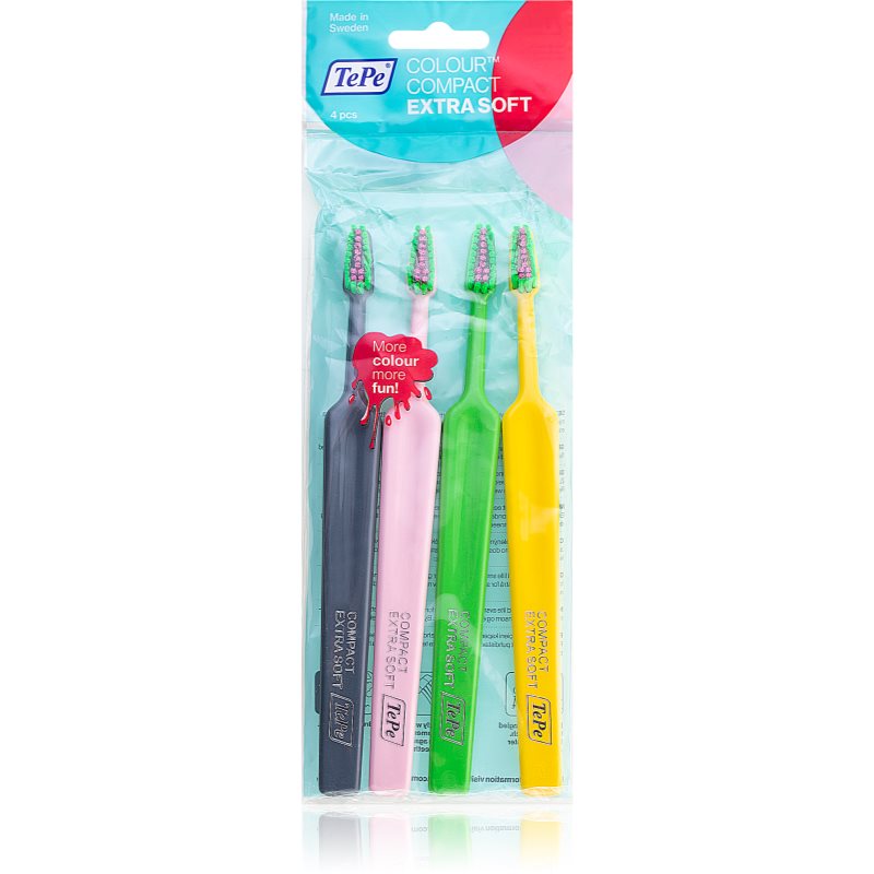 

TePe Colour Compact зубні щіточки extra soft 4 шт