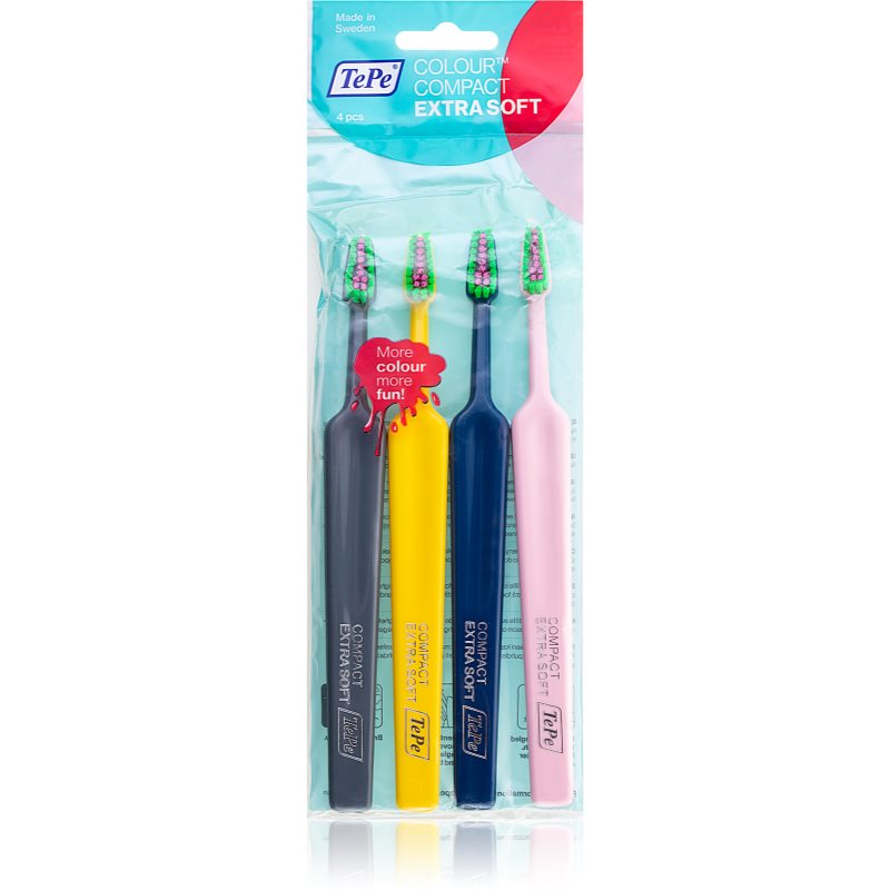 

TePe Colour Compact зубні щіточки extra soft 4 шт
