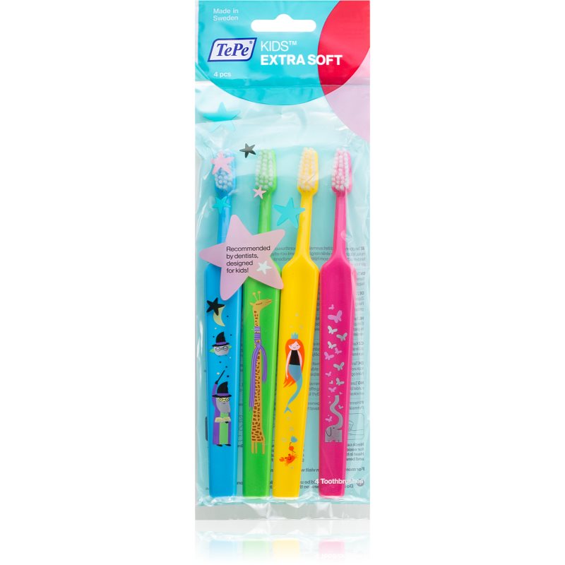 

TePe Kids Extra Soft дитячі зубні щітки extra soft 4шт