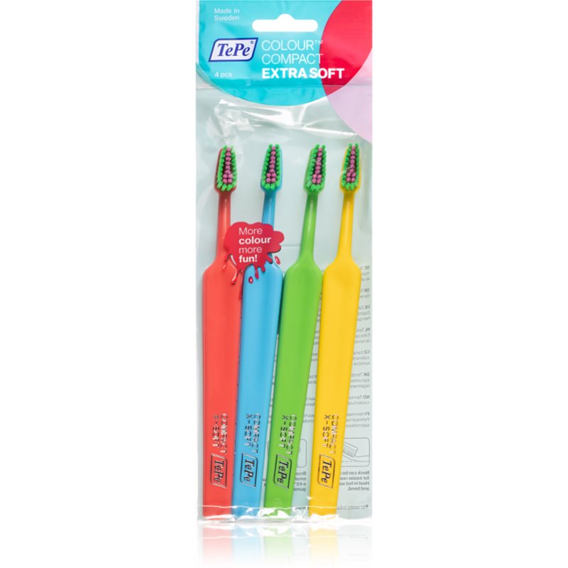 

TePe Colour Compact зубні щіточки extra soft 4 шт