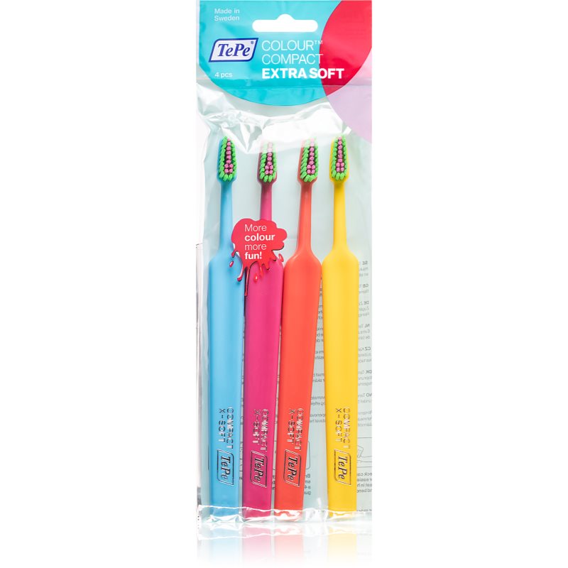 

TePe Colour Compact зубні щіточки extra soft 4 шт