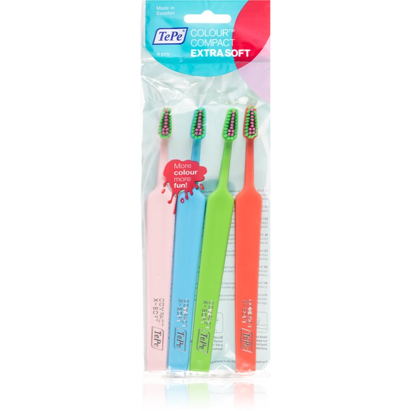 

TePe Colour Compact зубні щіточки extra soft 4 шт