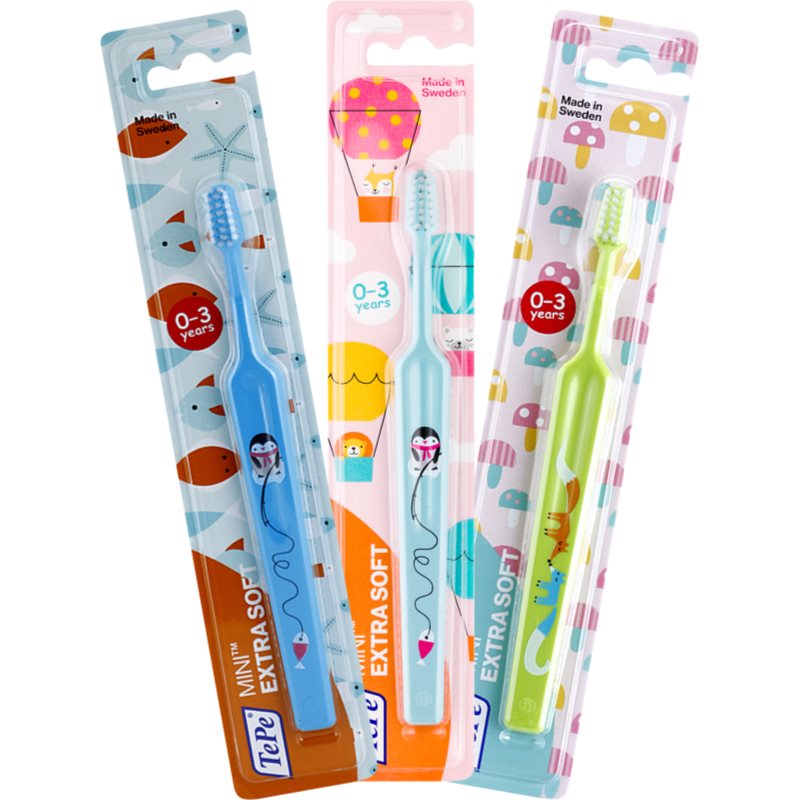 TePe Mini Illustration Toothbrush With A Small Tapered Head For Kids Extra Soft 1 Pc