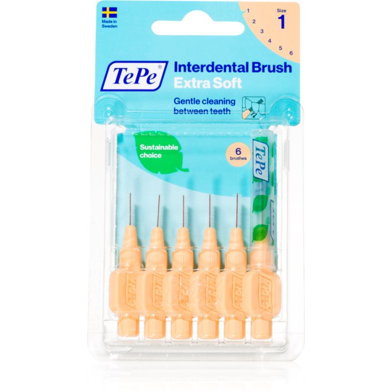 TePe Interdental Brush Extra Soft Mellanrumsborstar Orange 0,45 mm 6 st. unisex