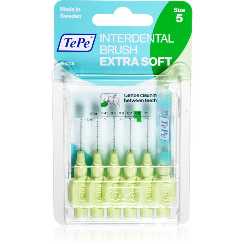TePe Interdental Brush Extra Soft Mellanrumsborstar 0,8 mm 6 st. unisex