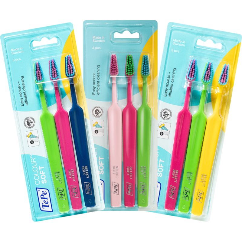 TePe Colour Soft Soft Toothbrushes 3 Pc