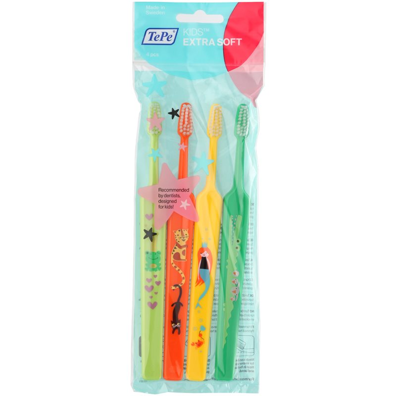 

TePe Kids Extra Soft дитячі зубні щітки extra soft 4шт