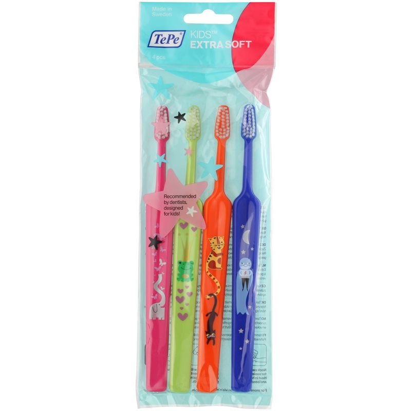 

TePe Kids Extra Soft дитячі зубні щітки extra soft 4шт