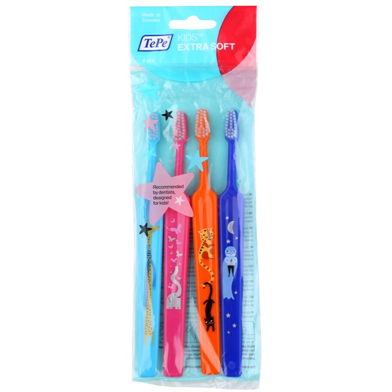 

TePe Kids Extra Soft дитячі зубні щітки extra soft 4шт