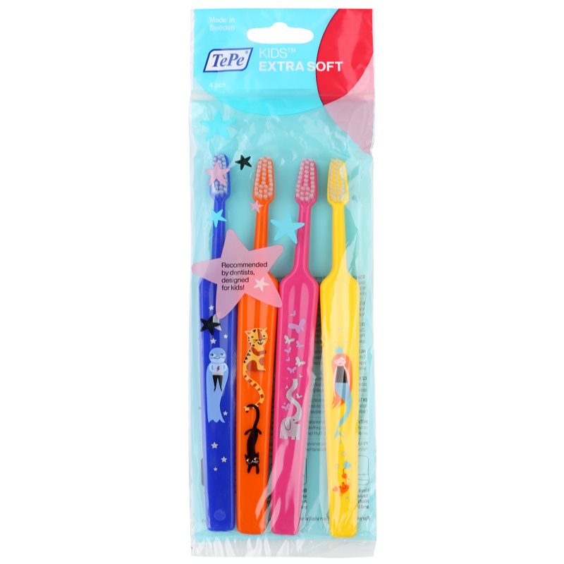 

TePe Kids Extra Soft дитячі зубні щітки extra soft 4шт