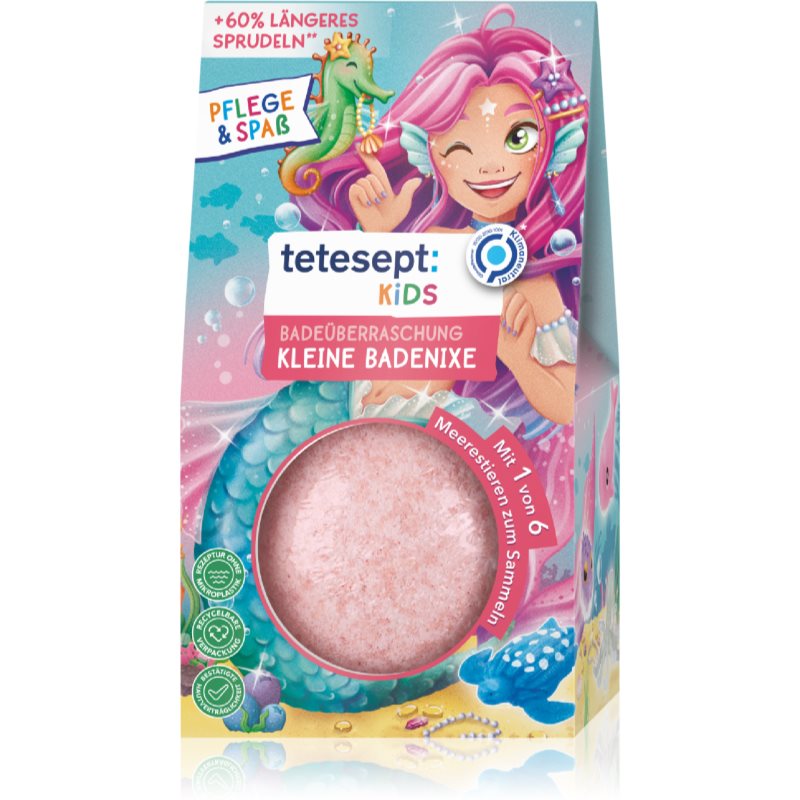 Tetesept Bath The Little Mermaid šumeča kopalna kroglica za otroke 183 g