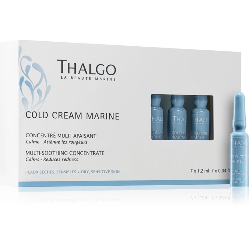 Thalgo Cold Cream Marine Multi-Sooting Concentrate відновлюючий концентрат для чутливої та подразненої шкіри 7x1.2 мл