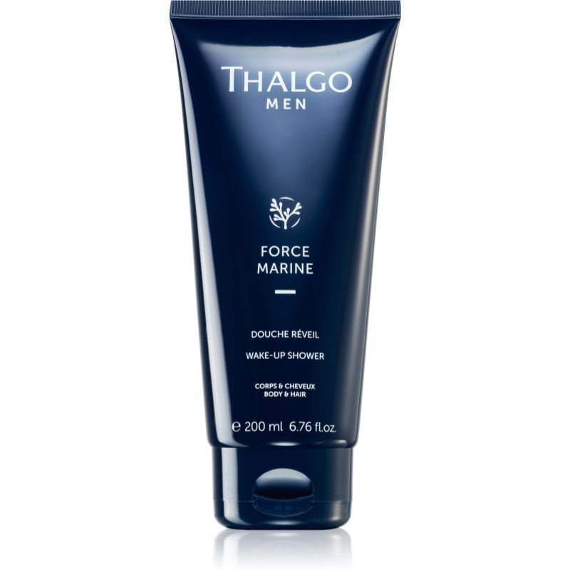 Thalgo Force Marine Wake-Up Shower Energising Shower Gel For Body And Hair For Men 200 Ml