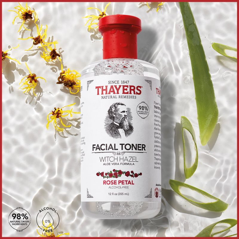 Thayers Mini Rose Petal Facial Toner заспокійливий тонік для шкіри обличчя без алкоголя 89 мл