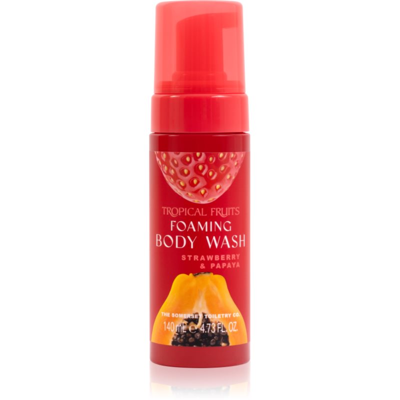 The Somerset Toiletry Co. Tropical Fruits Strawberry & Papaya mycí pěna na tělo 140 ml