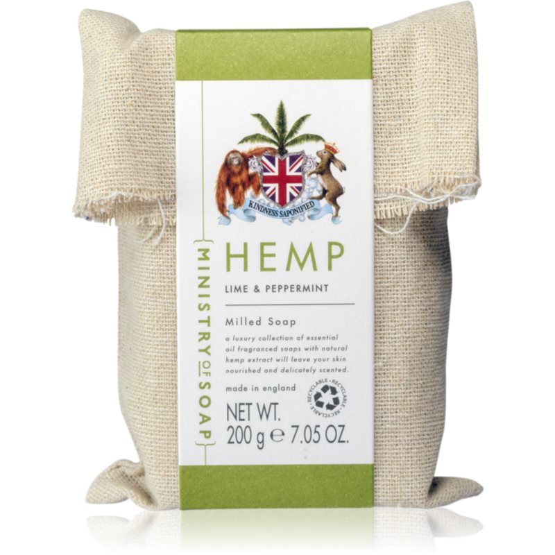 The Somerset Toiletry Co. Ministry Of Soap Natural Hemp Bar Soap For The Body Lime & Peppermint 200 G