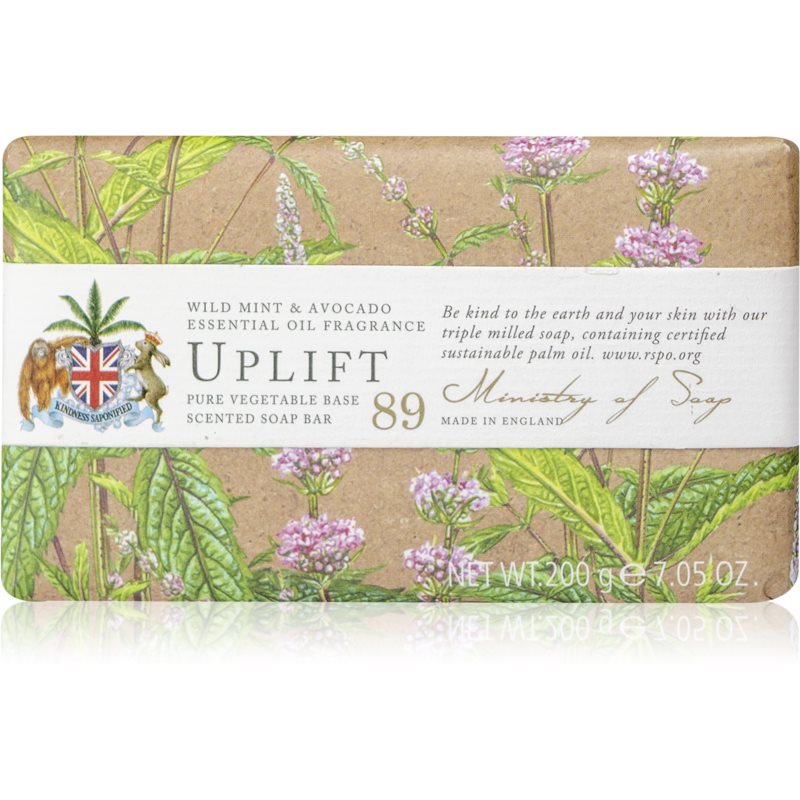 E-shop The Somerset Toiletry Co. Natural Spa Wellbeing Soaps tuhé mýdlo na tělo Wild Mint & Avocado 200 g