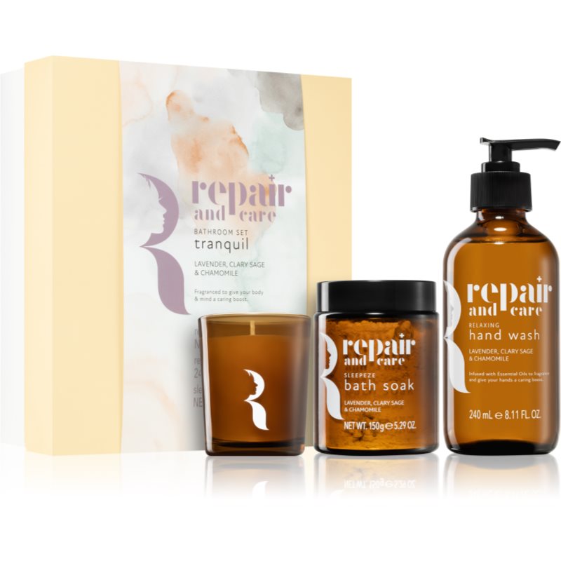 The Somerset Toiletry Co. Repair and Care Tranquil Bathroom Set darilni set Lavender, Clary Sage & Chamomile