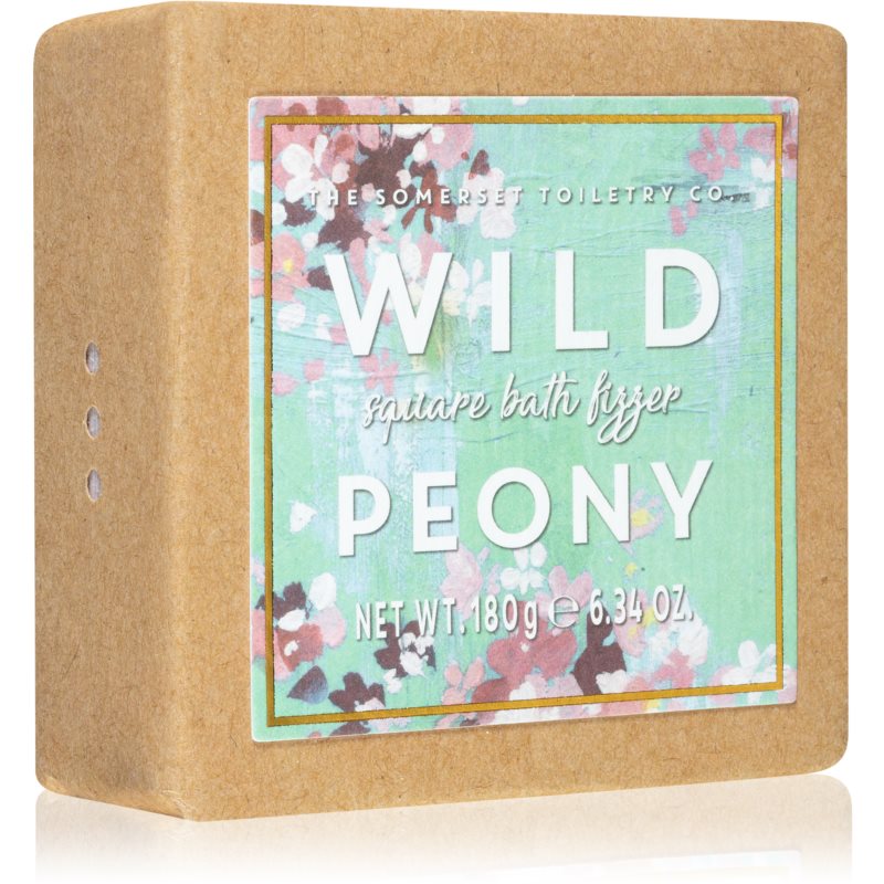 The Somerset Toiletry Co. Square Bath Fizzer carbon tablets for the bath Wild Peony Plum 180 g
